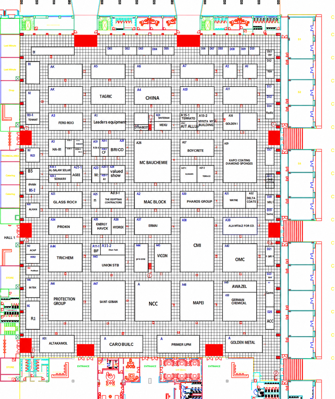 Egypt Projects Main Hall Map